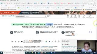 Using The Opposing Viewpoint Topic Finder