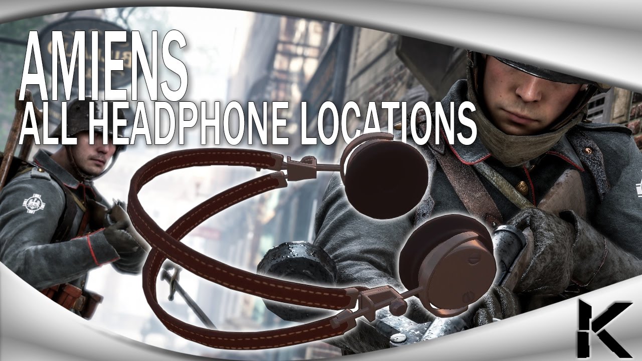 Battlefield 1 ALL HEADPHONE LOCATIONS! AMIENS (Easter Egg Hunt