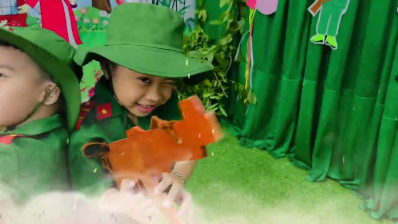 Hoạt cảnh: Chúng cháu biết ơn chú Bộ đội cụ Hồ - Lớp Mẫu giáo Cỏ Non 