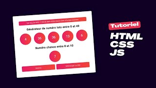 Projet Javascript débutant : Générateur de numéros Loterie