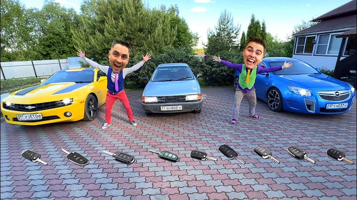 Mr. Joe on Camaro Found Car Keys VS Opel VS Mr. Joker in Audi Kids Video