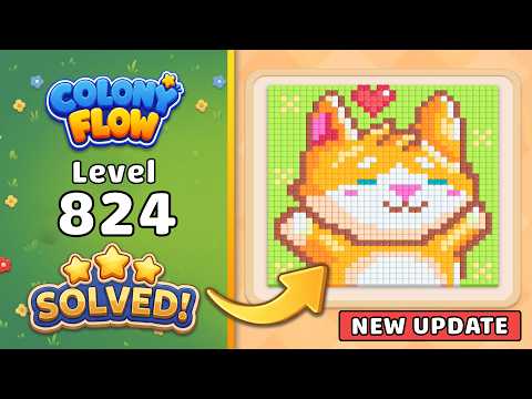 【Colony Flow!】レベル824攻略｜連結キューブの解体と手詰まりを防ぐルート確保