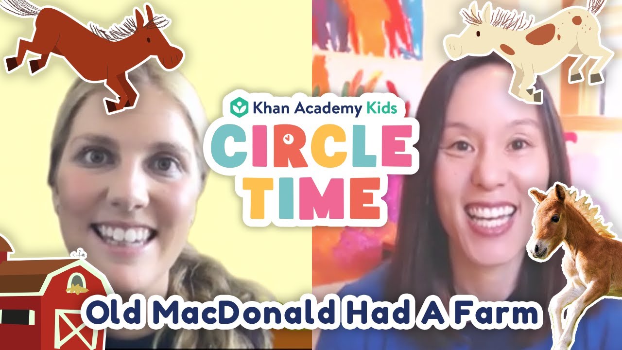 Old MacDonald | Baby Horses & Farm Animals | Exercises for Kids | Circle Time with Khan Academy 