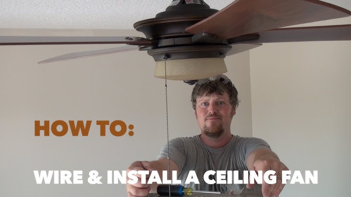 How To Wire And Install A Hampton Bay Ceiling Fan You Install A Hampton Bay Ceiling Fan, Hampton Bay Flush Mount Ceiling Fan Installation Instructions