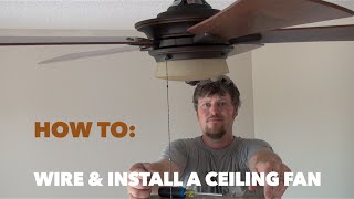 How to Wire and Install a Hampton Bay Ceiling Fan - YouTube Hampton Bay Ceiling Fan Remote Control YouTube