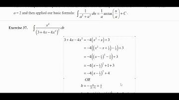 Calculus 8.11 Using Completing the Square and Trig Substitution in Integration
