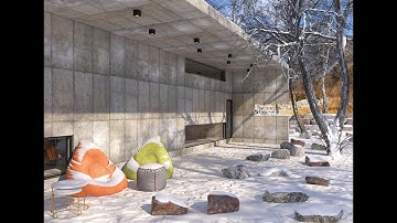 V-Ray for SketchUp : Winter Scene Render(Part 2)