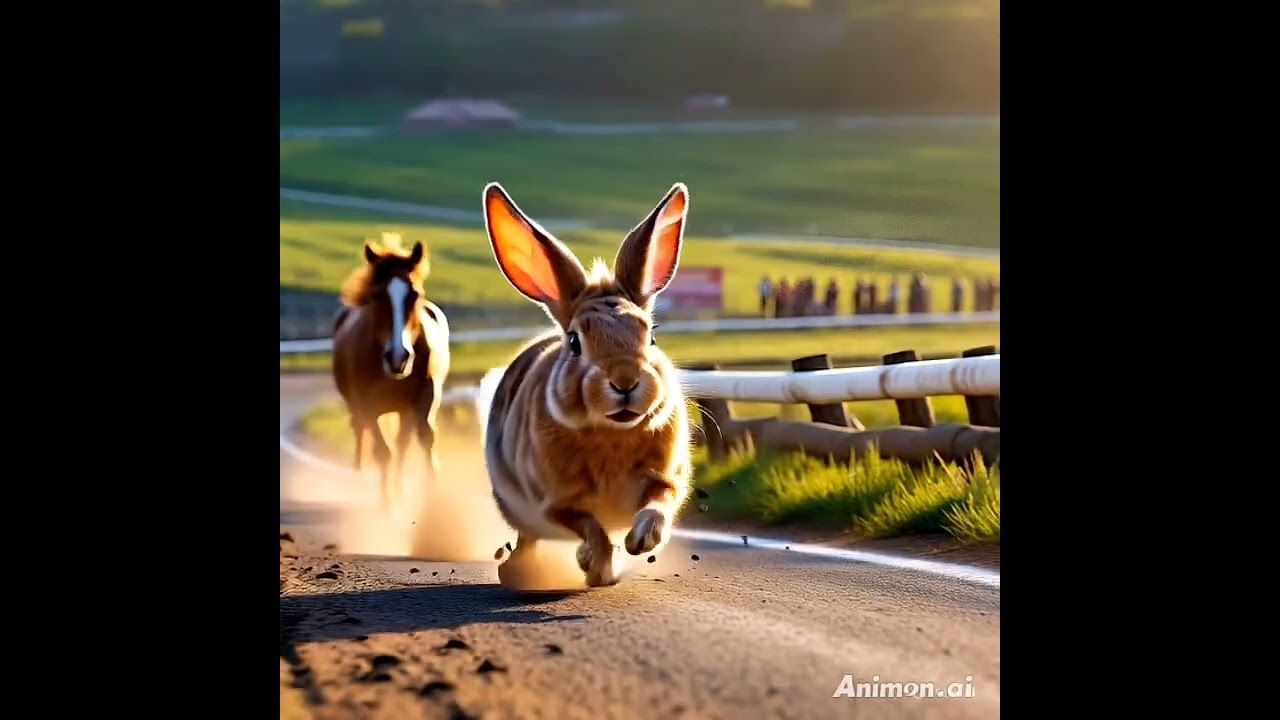 The Global Race Between the Rabbit and the Horse"🐇VS🦄السباق العالمى الأرنب والحصان