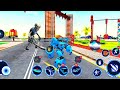 Giant Skeleton vs Robot Fight in Amazing Rope Hero | Crazy Battle Gameplay 😱🔥