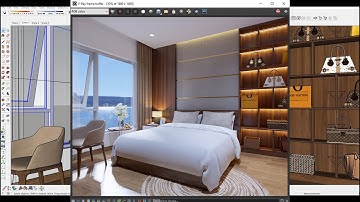 Dựng hình và render phòng ngủ với Vray Next Sketchup - Tutorial Vray Next #5