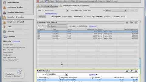 Enhanced Assemblies Reporting Tutorial: Sage Peachtree