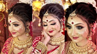 Bengali Bridal Makeup Tutorial // #step by Step // affordable products #bride #bengali #makeup