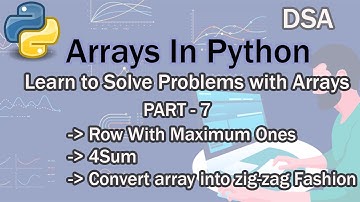 Arrays In Python (Learn to Solve Problems With Arrays) - Part 7