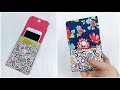 Simple phone case pouch from fabric tutorial / How to make a smartphone pouch