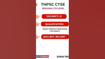 TNPSC CTSE Diploma/ITI Level - JTO - Workshop Calculation & Science 🔥💥