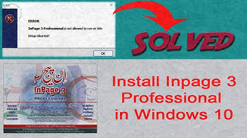 How to Install Inpage 3 Professional in Windows 10