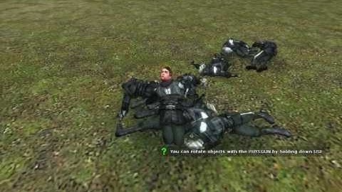 HL2 Gmod slowmotion ragdoll physics