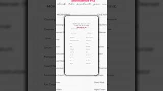 Skin Care Morning and Evening Checklist #beauty #face #moisturizer #skincareroutine