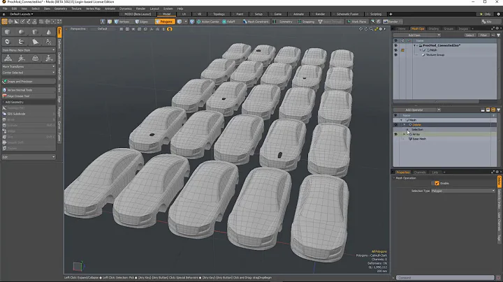 MODO 12.1 Select Connected Selection | Mesh Ops