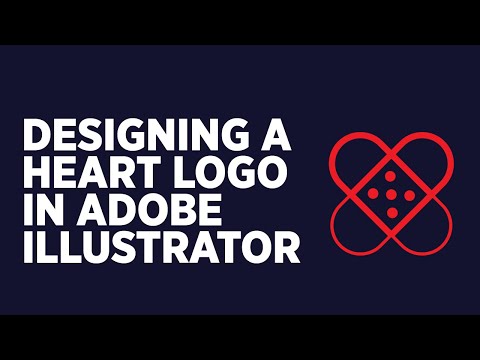 تصميم شعار لعيادة على شكل قلب على الاليستريتور