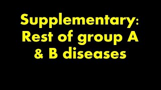 Supplementary info, rest of group A and B diseases