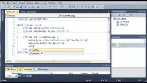 Visual Basic   142   SMTP Client Part 2 Creating The Message And Credentials