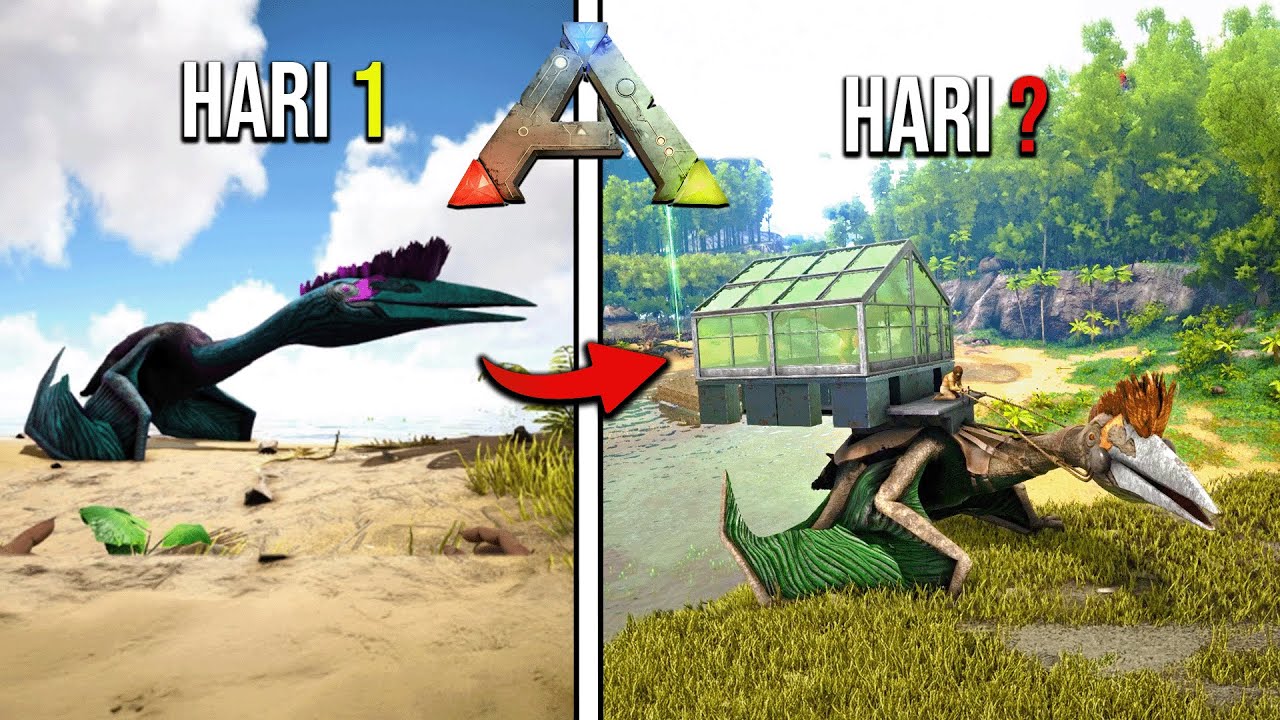 Bikin Rumah Di Punggung Dinosaurus di ARK Survival!