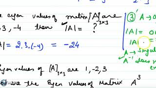 Properties of eigen values with examples based on that