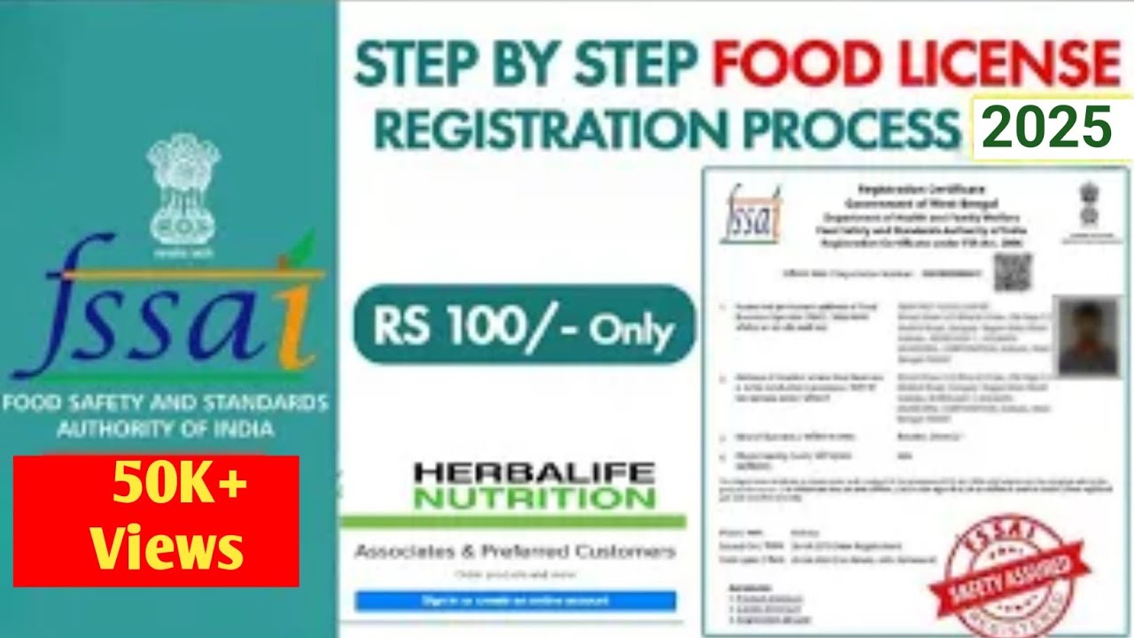How To Apply Food License Online Herbalife Fssai Online Registration In