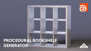 Houdini - Simple Bookshelf Generator - Procedural Modeling Process