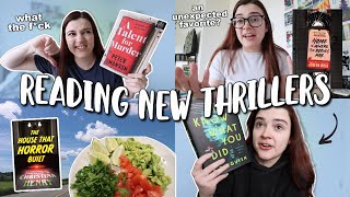 reading 4 NEW thriller and horror books 🔪 [reading vlog]