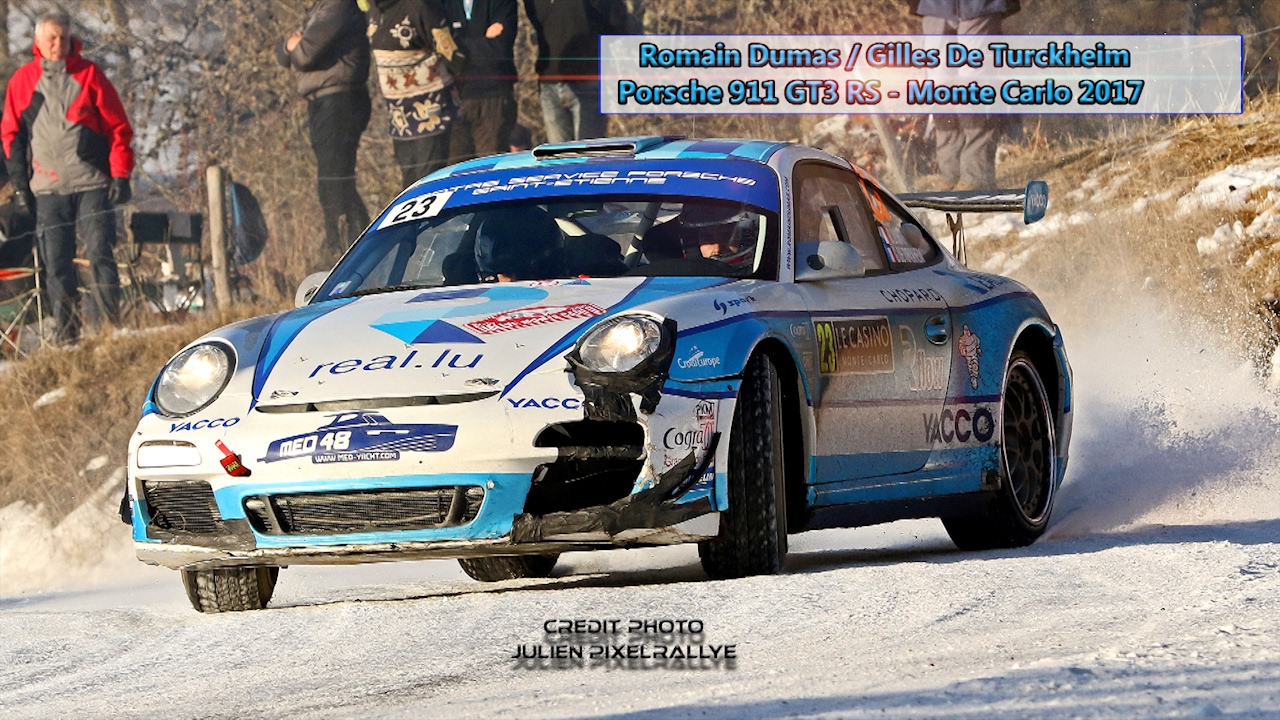 FRA Porsche 911 GT3 2015 Card Romain Dumas Rally 