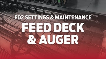 MacDon FD2 FlexDraper - Feed Deck & Auger