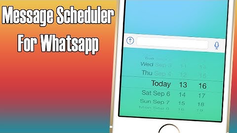 Message Scheduler For Whatsapp - iOS 7 Jailbreak Cydia Tweak