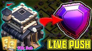 TH 9  Trophy Pushing Again..? - Clash of Clans Live
