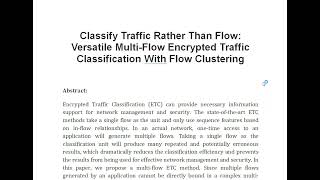 Classify Traffic Rather Than Flow Versatile Multi Flow Encrypted Traffic Classification With Flow Cl