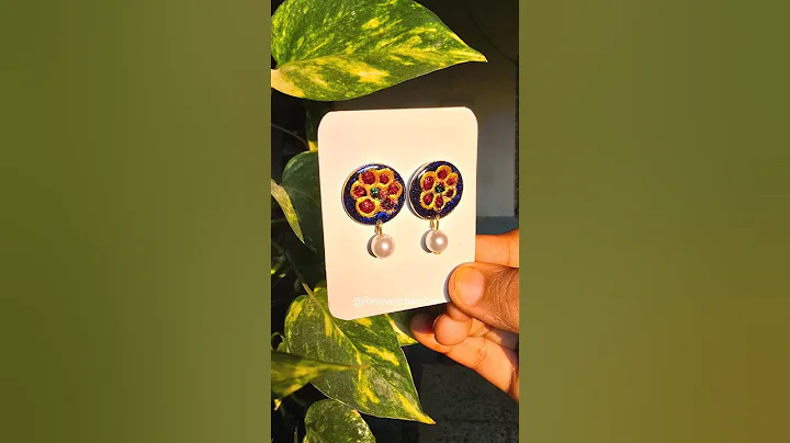 Earring with UV Resin ❤️ Making Resin Earring ❤️ #jwellery #earrings