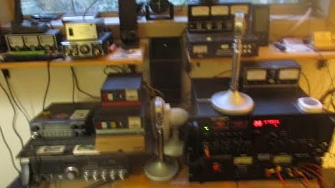 My 11 meter band radio room where I broadcast to Skip land  from