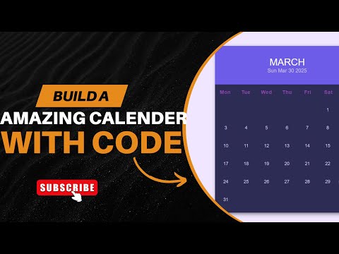 🎉 Build Your Own Calendar App with HTML, CSS & JavaScript | Beginner Friendly!