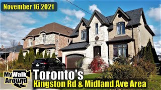 Plazas and houses in Torontos Kingston Road and Midland Ave area on a beautiful sunny day
Hey guys, this Toronto walk was filmed on November 16 2021 in the early afternoon. I took this walk starting off in the plaza area of Kingston Road and Midland Ave, having a look at the plaza and shops lined up along Kingston Road. My walk around then continued into the residential streets, passing the houses- some newer builds, and some older homes.
This was a beautiful day, very sunny - however quite windy at times. Seeing the leaves swirling around in the wind in the residential areas were fun to see.
Thanks for watching!
TIMESTAMP
00:15 - Kingston Road plaza
1:17 - west on Kingston Road and a view of shops on the north side of the Road
2:30 - Sandown Ave and Kingston Road
3:45 - Sandown Ave and Mcintosh St
4:10 - View of a row of nice houses - group 1
5:00 - View of a row of nice houses - group 2
5:40 - View of a row of nice houses - group 3
6:55- - west on Park Street
9:12 - south on Sharp Street
12:15 - View of a row of nice houses - group 4
15:02 - passing Mom Kitchen restaurant - the old location of Ikki Sushi
15:58 - East on Kingston Road and passing the storefronts
16:58 - A view of the Tara Inn across the street (Its a pub) Plazas and houses in Torontos Kingston Road and Midland Ave area on a beautiful sunny day