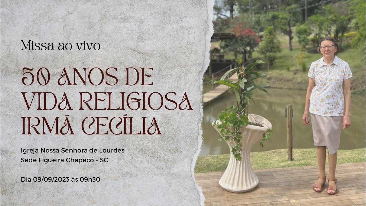 Missa 50 anos de vida religiosa Irmã Cecília - YouTube
