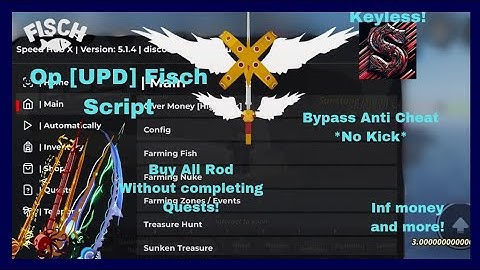 [UPD] Roblox Fisch Script |Speed Hub X| *No Key* - Auto Fish, Inf money and Unlock all rod *No Kick*