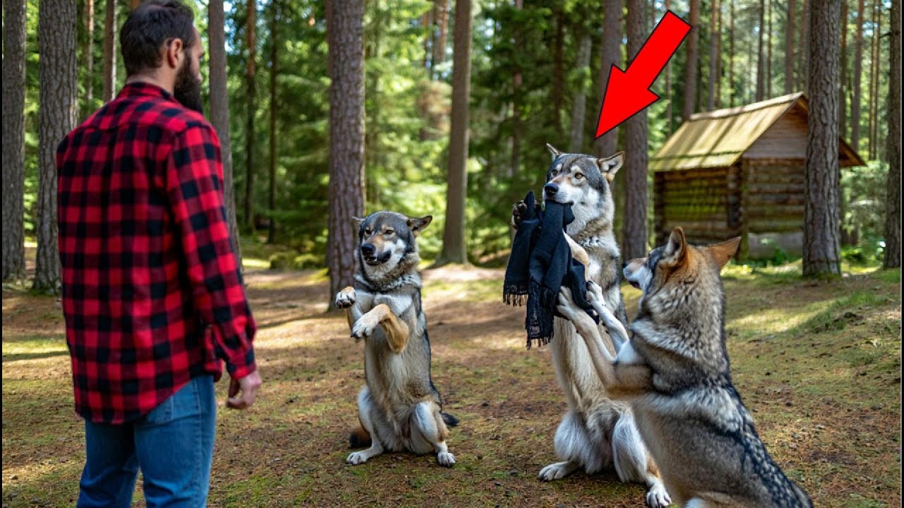 Стая волков несла тряпку, умоляя о помощи. То, что произошло дальше, повергло всех в ШОК!