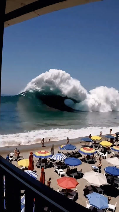 500m Tsunami Destroys the Beach in 10 Seconds