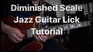 Diminished Scale - Jazz Guitar Lick in One Minute - Advanced Guitar Tutorial