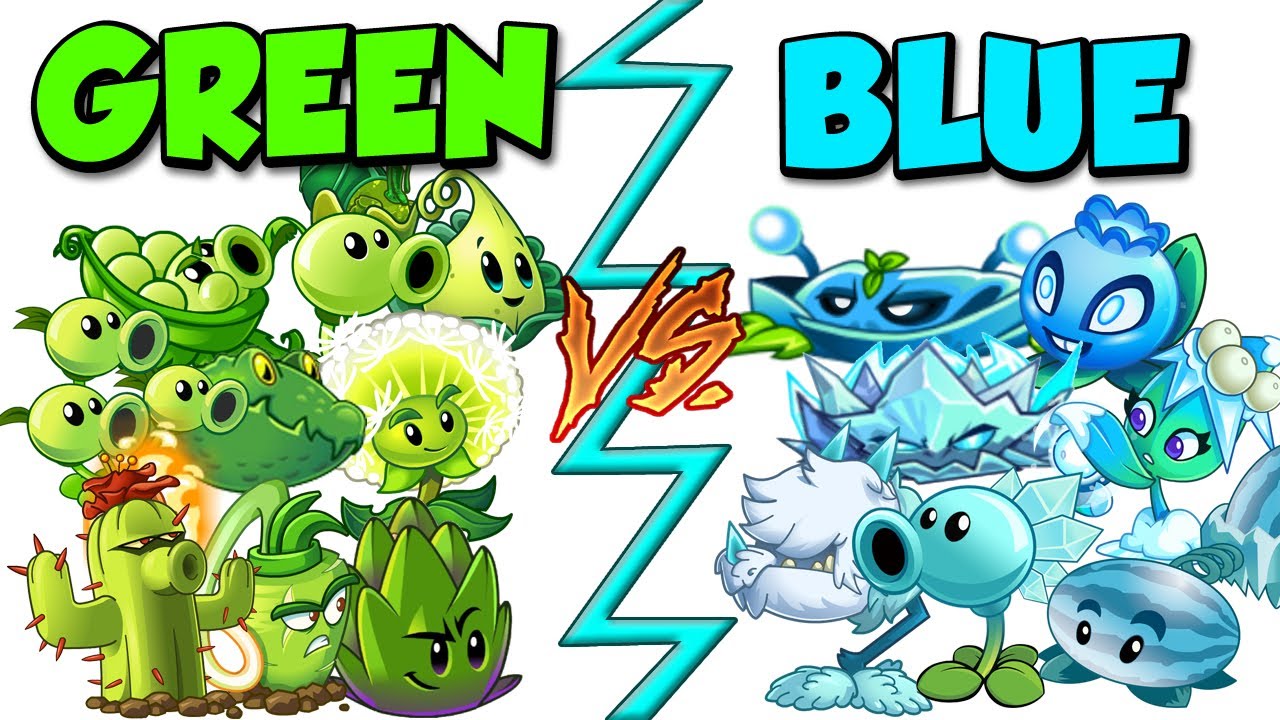 Equipo Plantas Verde Vs Equipo Azul - Plants Vs Zombies 2 - YouTube