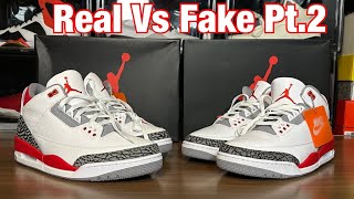 Air Jordan 3 Fire Red Real Vs Fake Review Pt.2 with updated pairs.