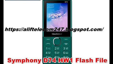 Symphony D74 HW1 Flash File without password