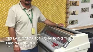 Changing the Laminating Rolls at TES