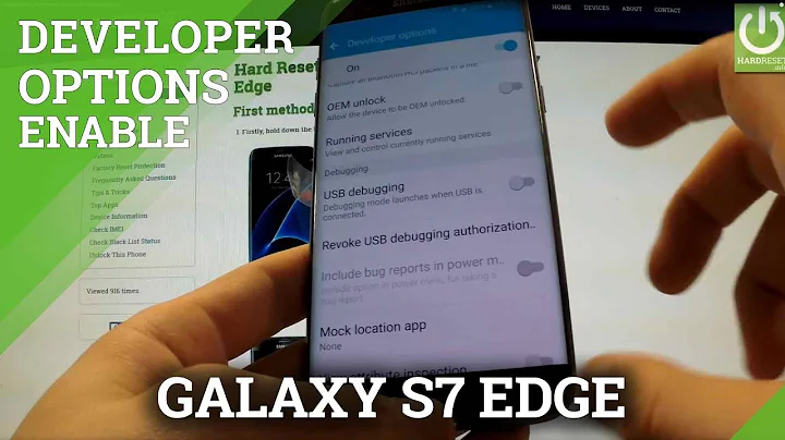 Developer Options SAMSUNG G935F Galaxy S7 Edge - enable USB debugging